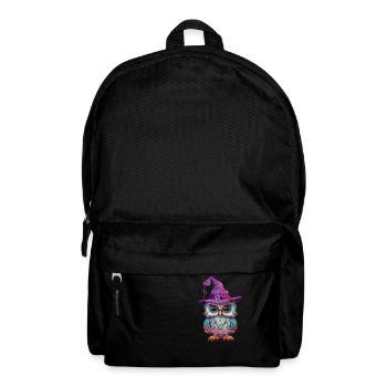 Sorcière hibou avec chapeau - Sac à dos - noir - Devant