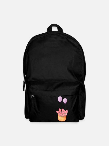 Flower basket - Backpack - black
