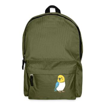 Cute little parakeet - Backpack - olive green - Front