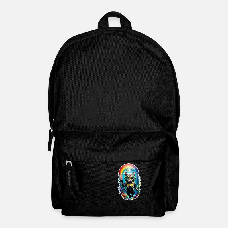 chat faisant de la plongée - Sac à dos - noir