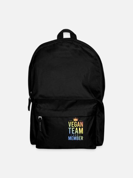 Vegan Team Bunt - Rucksack - Schwarz