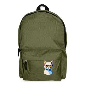 Pix die Katze - Rucksack - Olivgrün - Vorne
