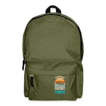 Kasette Old School Retro - Rucksack - Olivgrün - Vorne