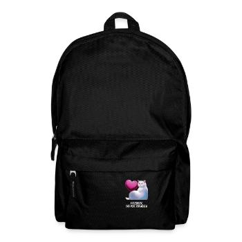 Katzen Sprüche Katzenmotiv Katzenliebhaber - Rucksack - Schwarz - Vorne