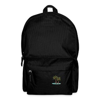 Palmen Insel Urlaub - Rucksack - Schwarz - Vorne