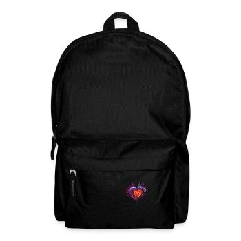 Cœur Flamme Feu Amour - Sac à dos - noir - Devant