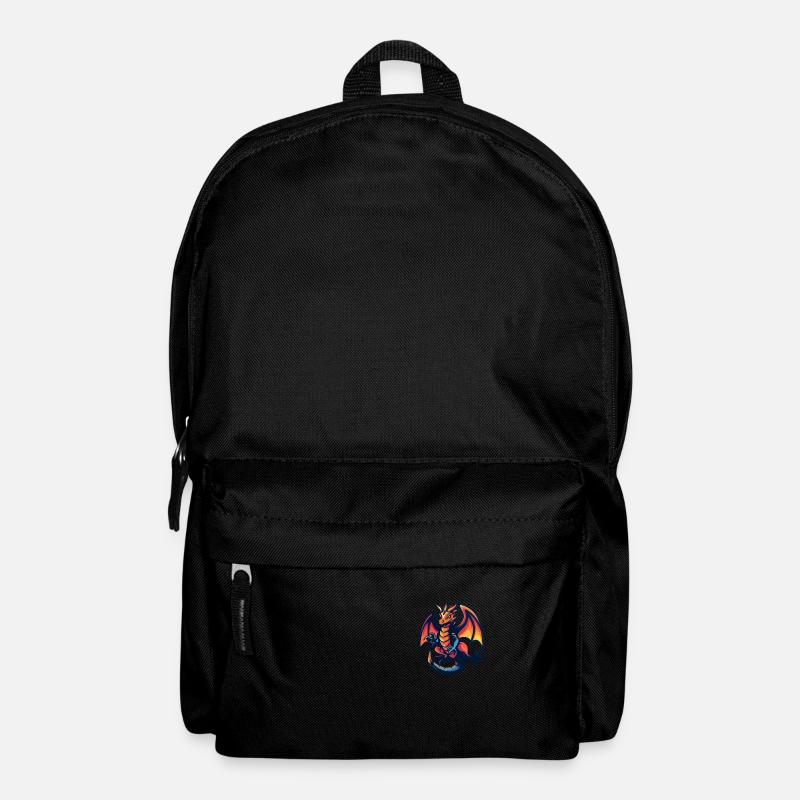Drache Comic - Rucksack - Schwarz