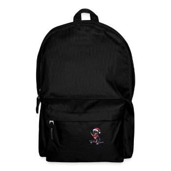 Pinscher Hund Weihnachten Skateboard - Rucksack - Schwarz - Vorne