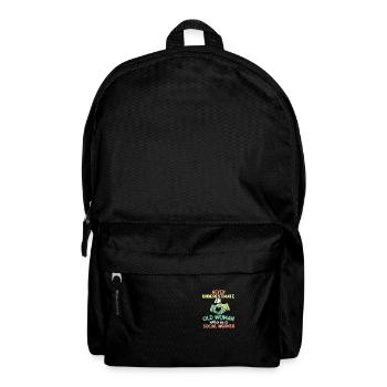 Never Underestimate An Old Sozialarbeiter - Rucksack - Schwarz - Vorne
