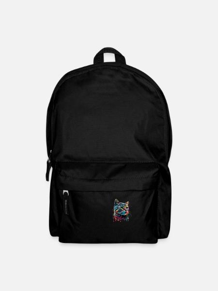 Colorful American Shorthair Cat Gaze - Rucksack - Schwarz