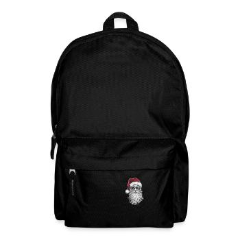 Weihnachtsmann Gesicht Sonnenbrille mit Hut Bart Weihnachtsspaß - Rucksack - Schwarz - Vorne