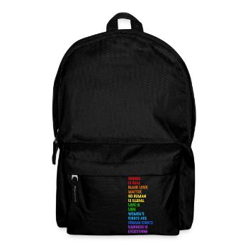Droits de l'Homme! Personne n'est illégal - Sac à dos - noir - Devant