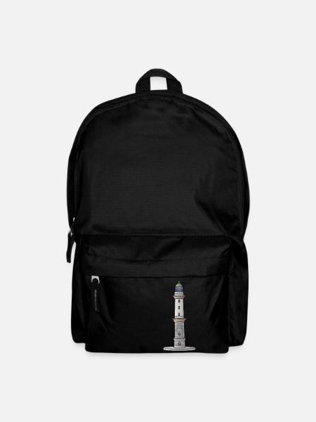 Leuchtturm Warnemünde Rostock c - Rucksack - Schwarz