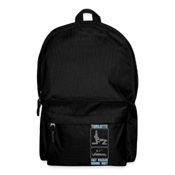 turlutte fait passer bonne nuit humour sexe - Sac à dos - noir - Devant