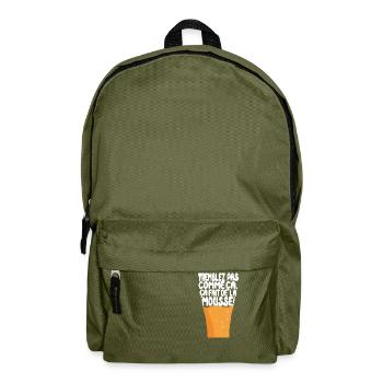 bière mousse 7ème compagnie - Sac à dos - vert olive - Devant