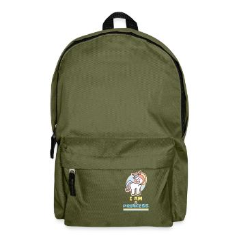 unicorn I am a princess - Backpack - olive green - Front