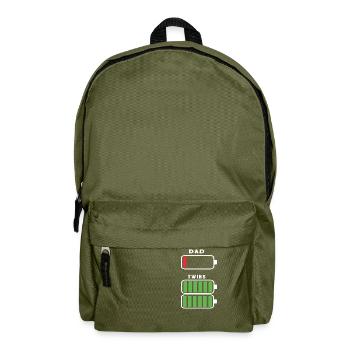 Papa Geschenk Vater Spruch Sohn Lustig Tochter - Rucksack - Olivgrün - Vorne