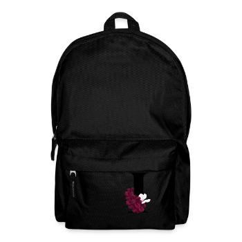 lettre I fleuris - Sac à dos - noir - Devant