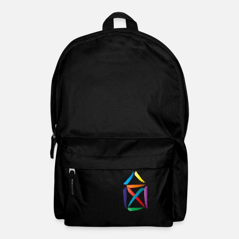 buntes haus - Rucksack - Schwarz
