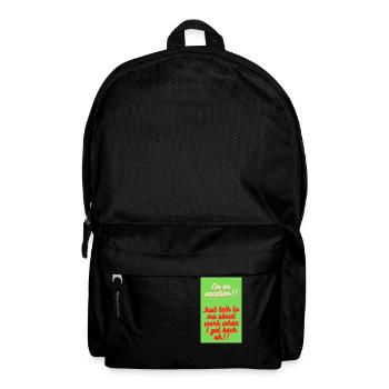 ICH BIN IM URLAUB!!! - Rucksack - Schwarz - Vorne