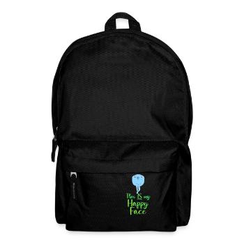 Cartoon Gesicht Comic Cartoon Humor Lächeln - Rucksack - Schwarz - Vorne