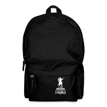 I Like Unicorns And Maybe 3 People - Backpack - black - Front