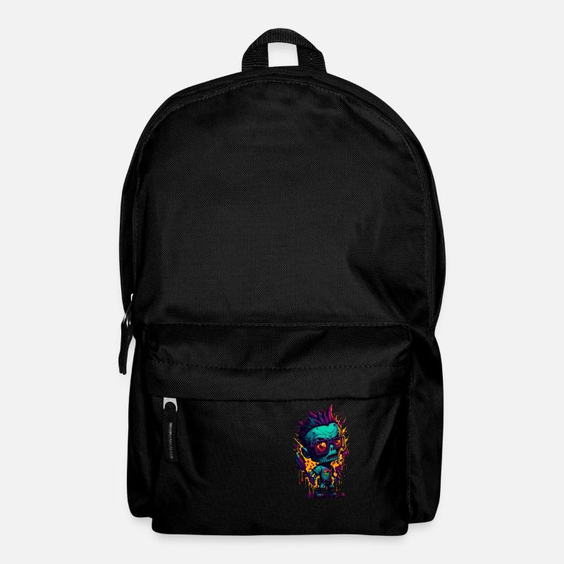 Bunter cooler Zombie - Rucksack - Schwarz