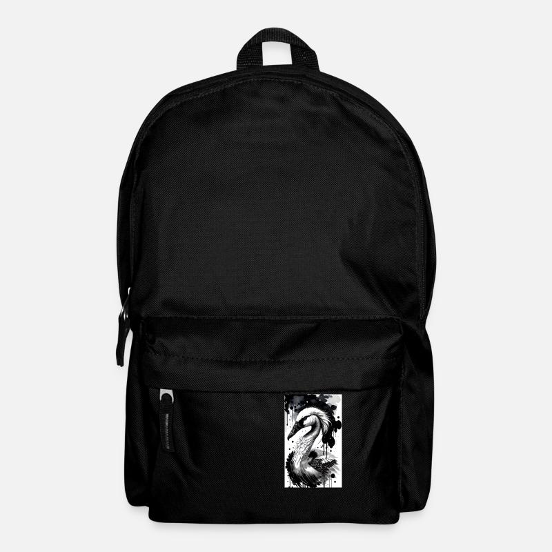 Eleganter Schwanensee - Rucksack - Schwarz