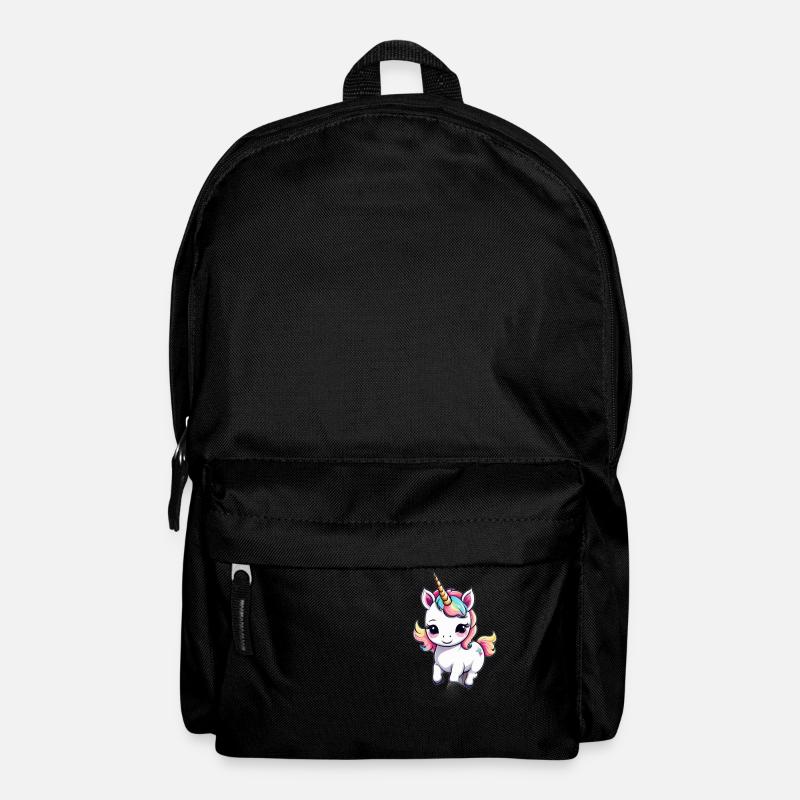 Licorne Einhorn Kawaii - Rucksack - Schwarz