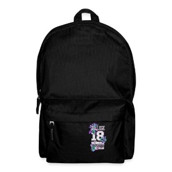 Beautiful female paint art Face colorful woman - Backpack - black - Front