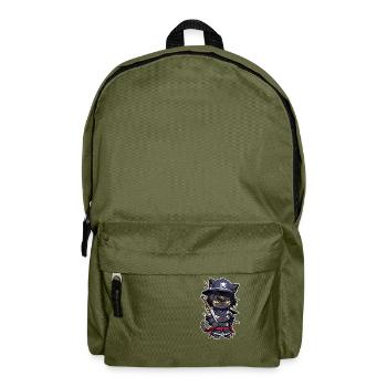 Ninja Cat - Samurai Kitten - Backpack - olive green - Front