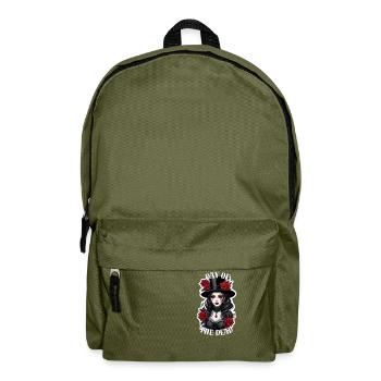 Gothic Lady With Red Roses - Backpack - olive green - Front