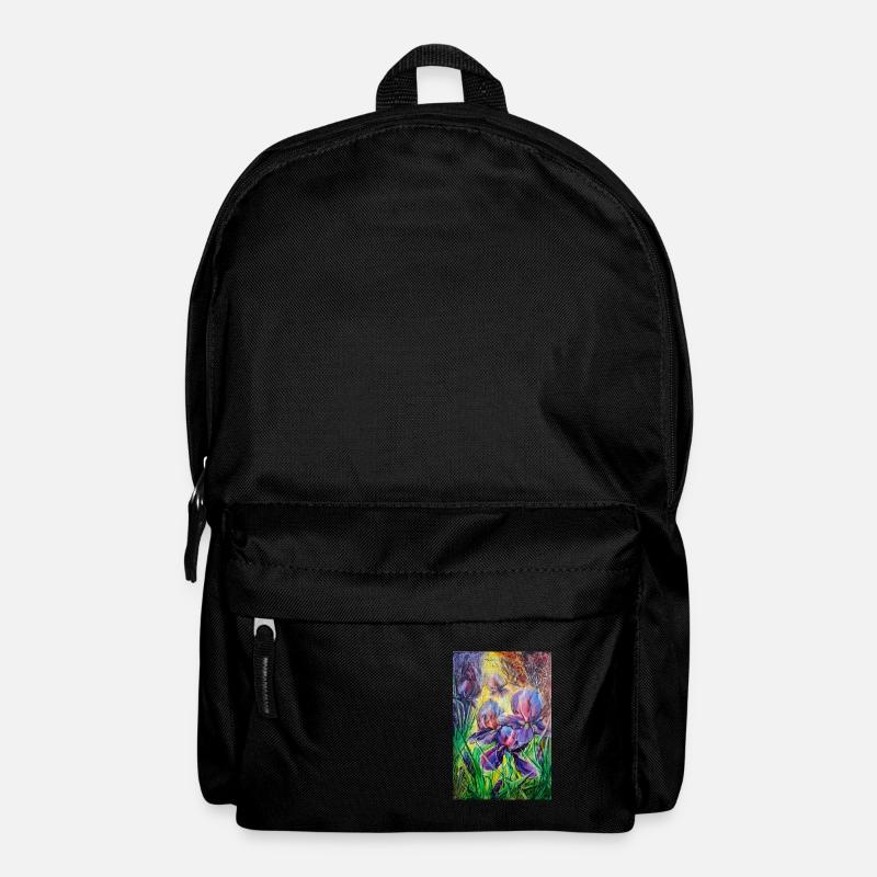Schwertlilien - Encaustic - Rucksack - Schwarz