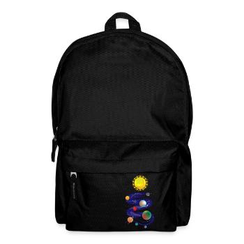 Planeten malen - Rucksack - Schwarz - Vorne