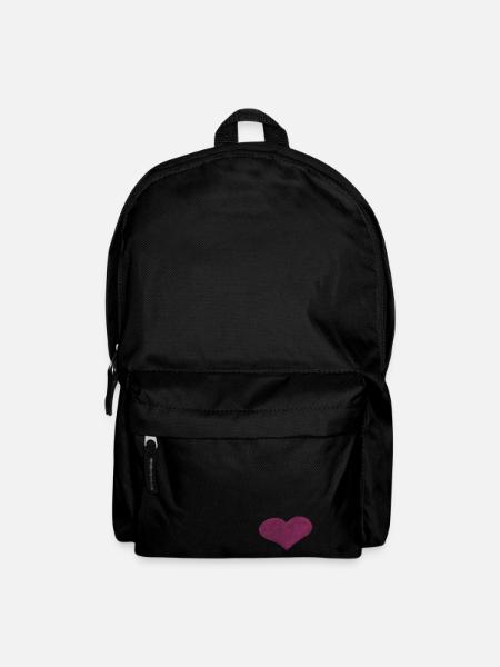 Pinkes Watercolor Herz - Rucksack - Schwarz