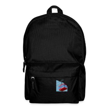 cable car red winter - Backpack - black - Front