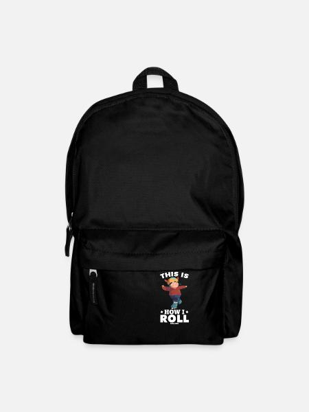 Kind fährt Inline Skates - Rucksack - Schwarz