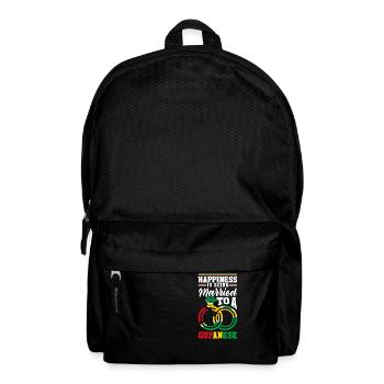 Guyana Flag Le bonheur est d’être marié à un - Sac à dos - noir - Devant