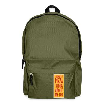 La pizza pense à moi - Sac à dos - vert olive - Devant