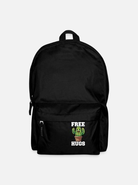 Funny Free Hugs Cactus Sarcastic Design - Rucksack - Schwarz