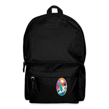 surf plage palmier soleil vacances - Sac à dos - noir - Devant