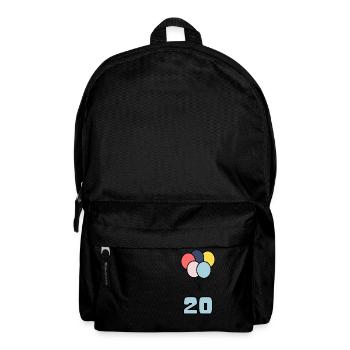 20. 20 ANS. 20e ANNIVERSAIRE. ANNIVERSAIRE 20 ANS. - Sac à dos - noir - Devant
