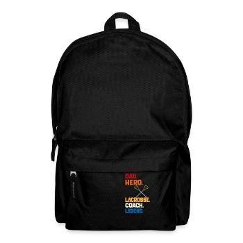 Dad Hero Lacrosse Coach Legend 2024 Sports Vintage - Backpack - black - Front