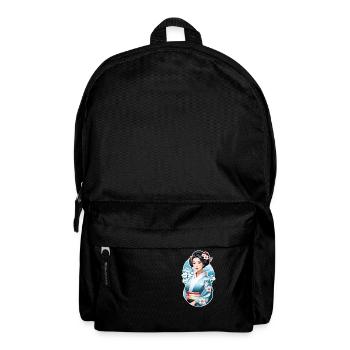 Japanese woman in kimono - Japan - manga - Backpack - black - Front