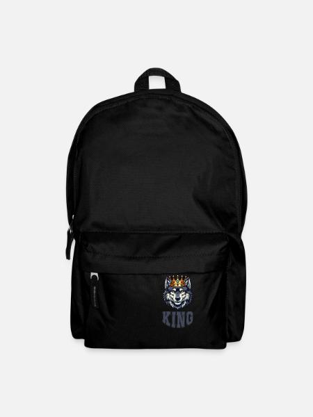 wolf king - Rucksack - Schwarz