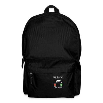 Mein Pferd ruft und ich muss gehen - Rucksack - Schwarz - Vorne