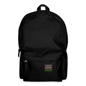 Liebe Familie Weihnachtsoutfit Ugly Christmas - Rucksack - Schwarz - Vorne