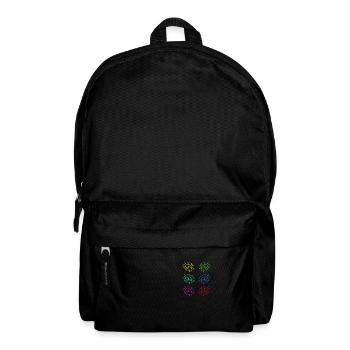 sun sticker yellow red - Rucksack - Schwarz - Vorne