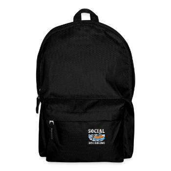 Drôle de citation super poisson mouche vintage - Sac à dos - noir - Devant