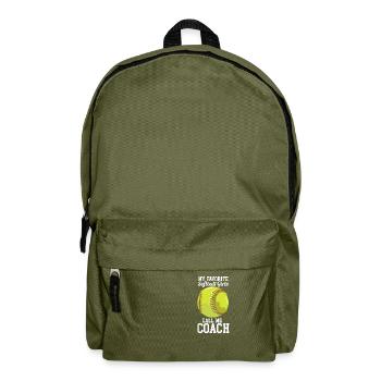 My Favorite Softball Girls Call Me Coach - Rucksack - Olivgrün - Vorne